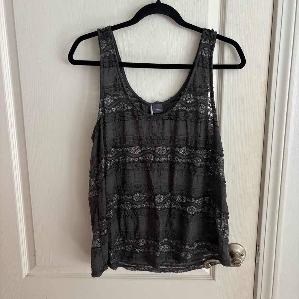 Sparkle & Fade lace tank top